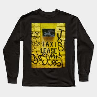 Graffiti Tag Taxi Lease Long Island City NYC Long Sleeve T-Shirt